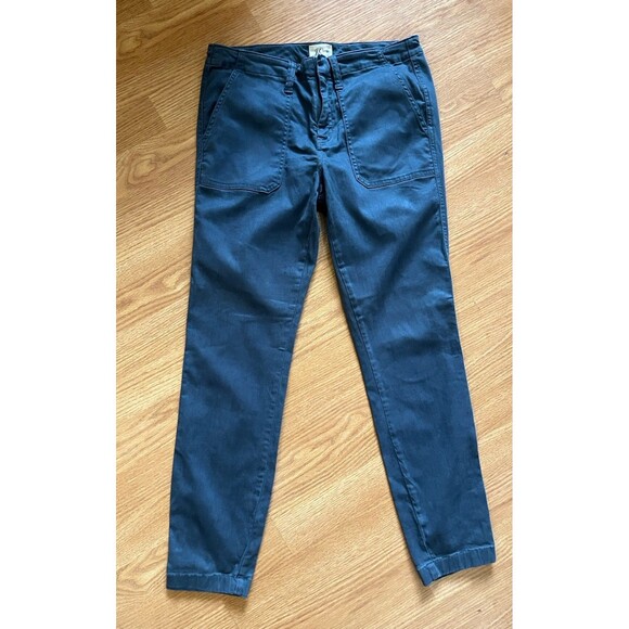 J Crew Blue/Gray Cropped Mid Rise Cargo Pants Size 28 - Picture 1 of 7